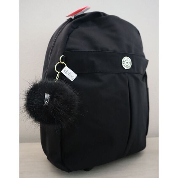 Kipling KIA2C8-0OX Women\'s One Size Jet Black Satin Carla Backpack main image 6